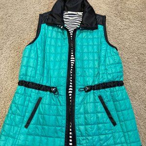 Chico's Womens Quilted Bright Green Vest size 0